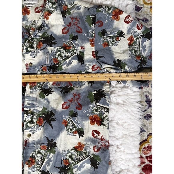 Columbia Mens Hawaiian Shirt Lg Short Sleeves Button Up Pocket 100% Cotton - Picture 3 of 6